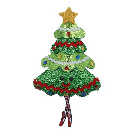 Fabric Smiling Tree with Decorations 14cm *ETA Nov